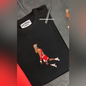 The GOAT Michael Jordan black T shirt by Oldschool Rookie